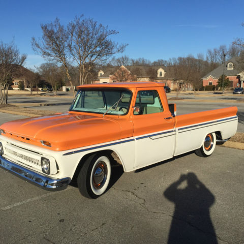 1966 ORANGE &amp- WHITE Chevrolet C/K Pickup 1500 Standard Cab Pickup