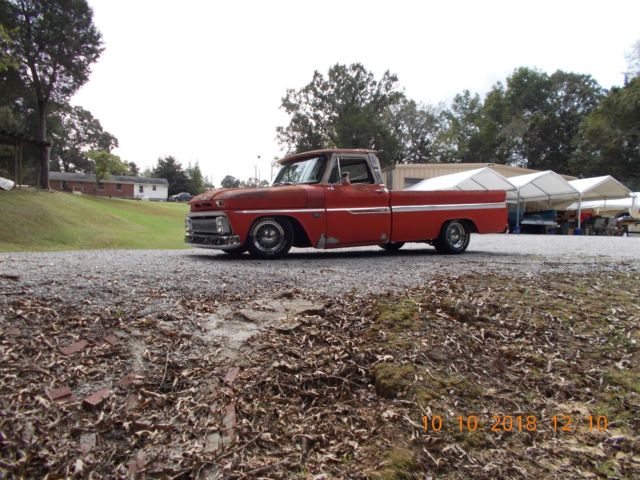 1966 Red Chevrolet C-10 Long Bed