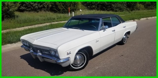 1966 White Chevrolet Capriceold Sedan