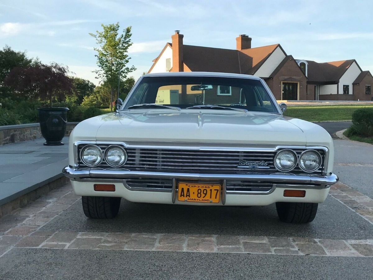 1966 IRVINE WHITE Chevrolet Biscayne Coupe