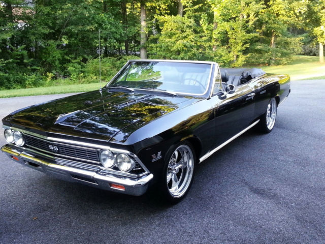 1966 Black Chevrolet Chevelle Convertible