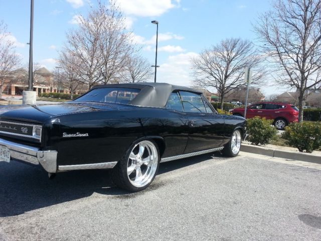 1966 Black Chevrolet Chevelle Convertible