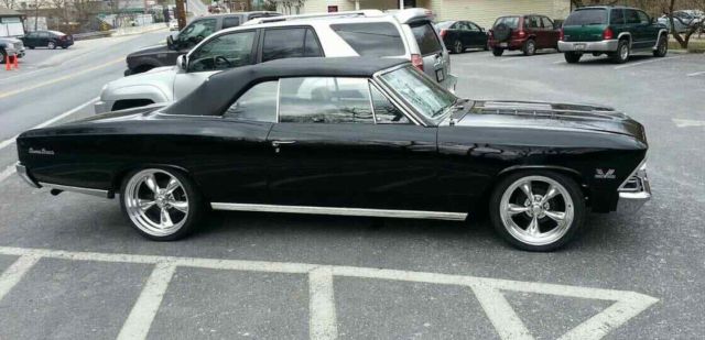 1966 Black Chevrolet Chevelle Convertible