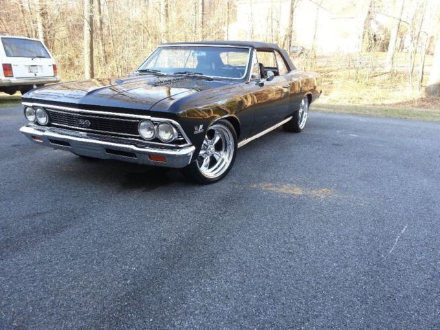1966 Black Chevrolet Chevelle Convertible