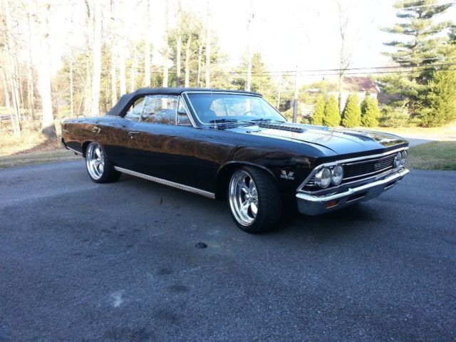 1966 Black Chevrolet Chevelle Convertible