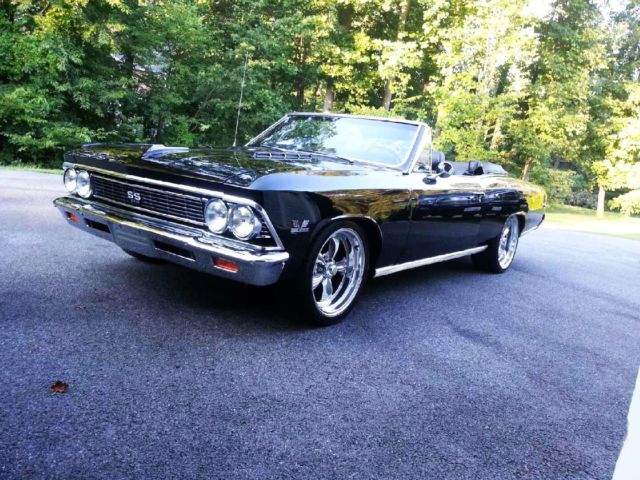 1966 Black Chevrolet Chevelle Convertible