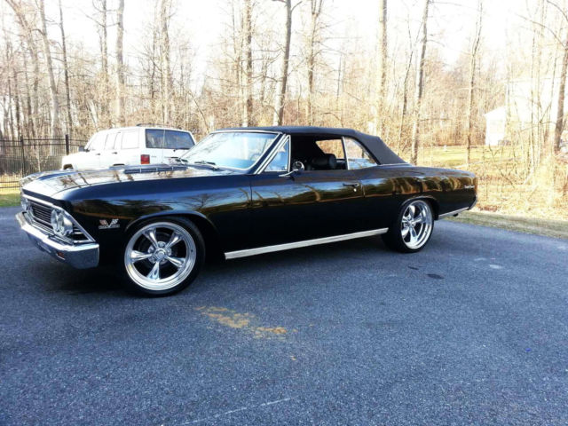 1966 Black Chevrolet Chevelle Convertible