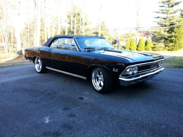 1966 Black Chevrolet Chevelle Convertible