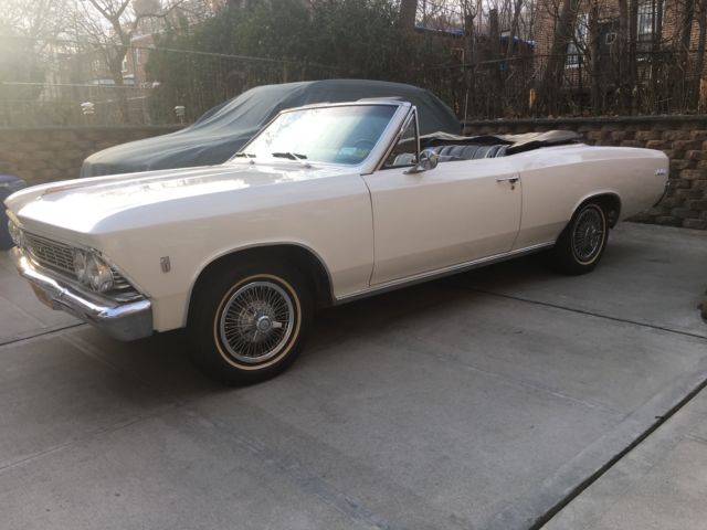 1966 White Chevrolet Chevelle Convertible