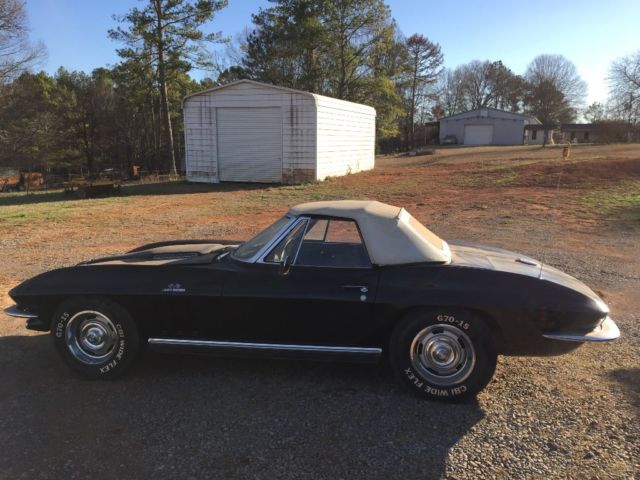 1966 Black Chevrolet Corvette Convertible