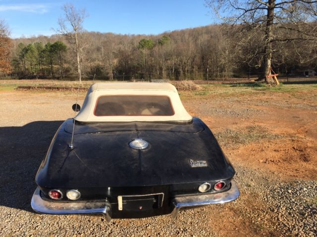 1966 Black Chevrolet Corvette Convertible