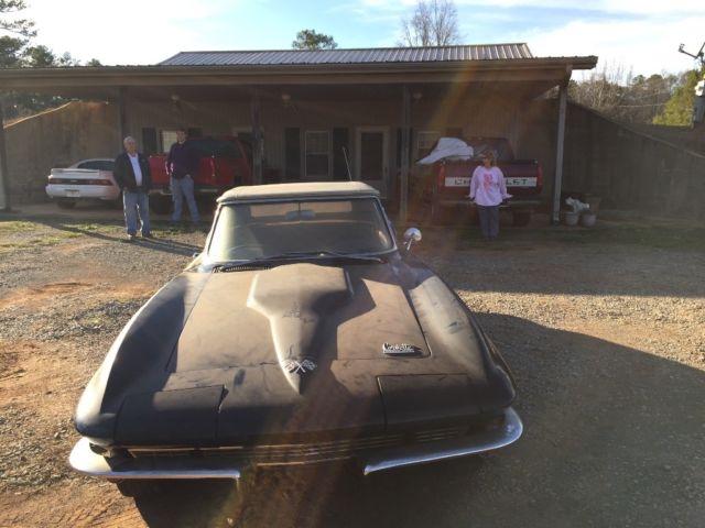 1966 Black Chevrolet Corvette Convertible
