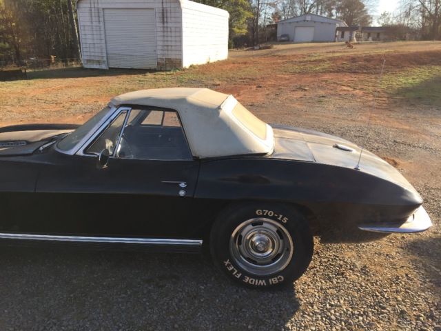 1966 Black Chevrolet Corvette Convertible