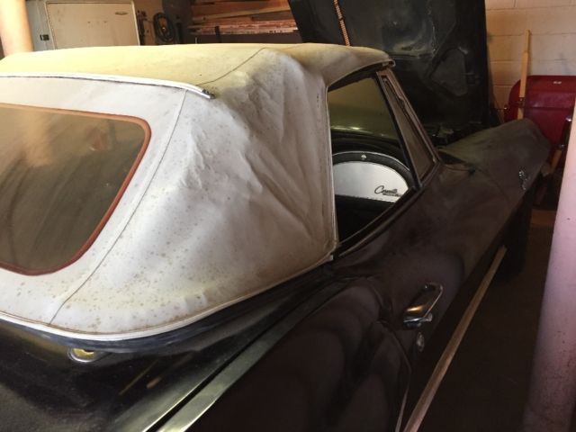 1966 Black Chevrolet Corvette Convertible