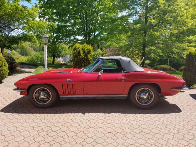 1966 Red Chevrolet Corvette Convertible