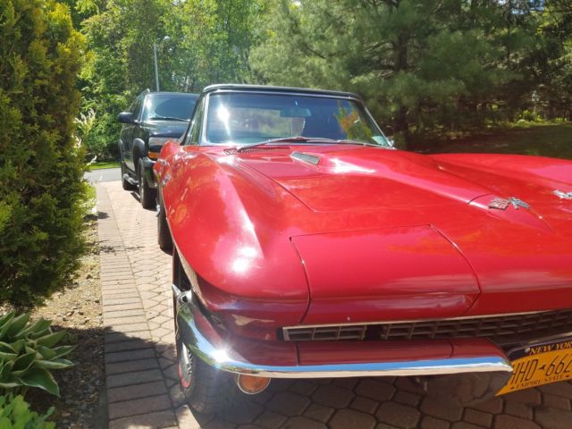 1966 Red Chevrolet Corvette Convertible
