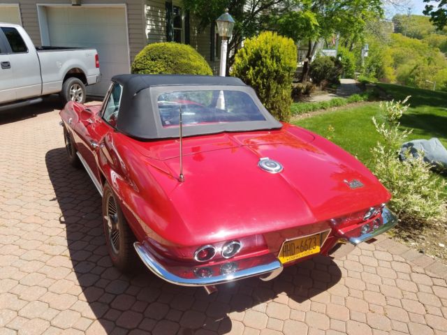 1966 Red Chevrolet Corvette Convertible