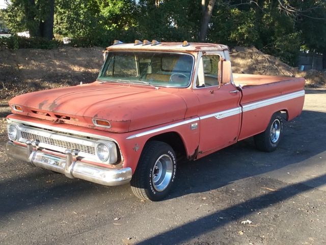 1966 Orange Chevrolet C-10 Standard Cab Pickup