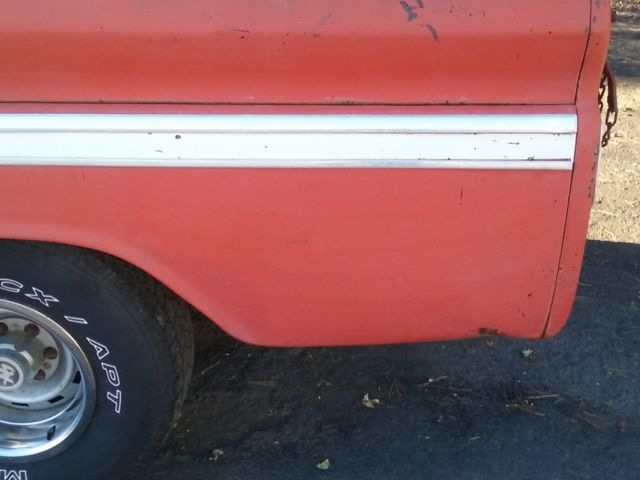 1966 Orange Chevrolet C-10 Standard Cab Pickup