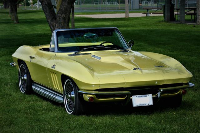 1966 Sunfire Yellow Chevrolet Corvette Convertible
