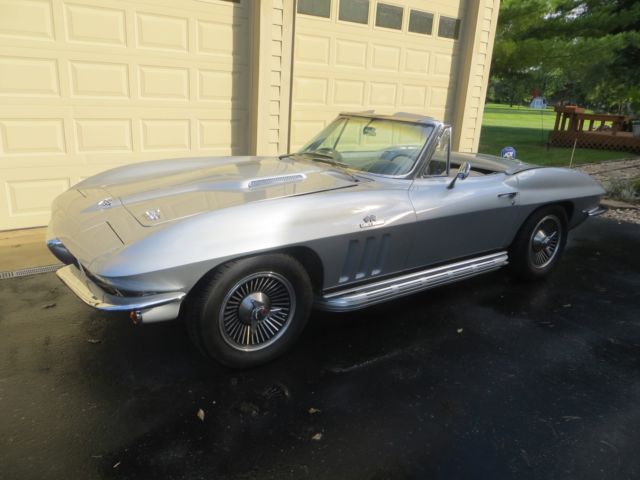 1966 Silver Chevrolet Corvette Convertible