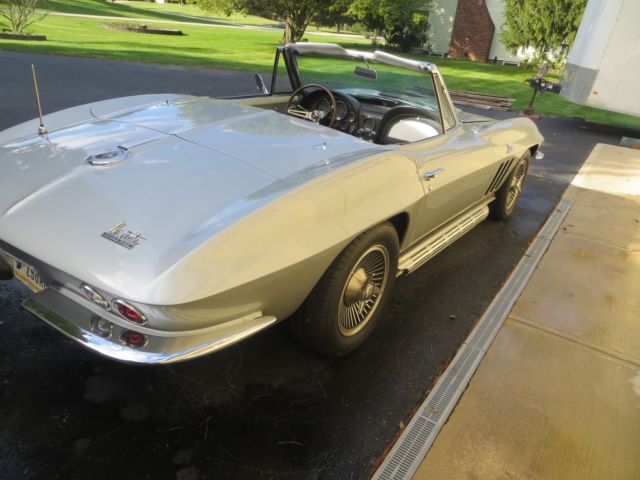 1966 Silver Chevrolet Corvette Convertible