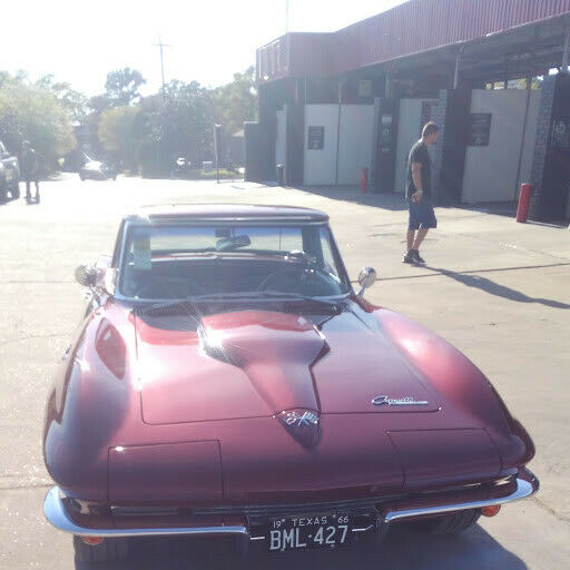 1966 Burgundy Chevrolet Corvette Convertible