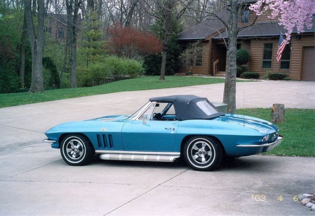 1966 Blue Chevrolet Corvette Convertible