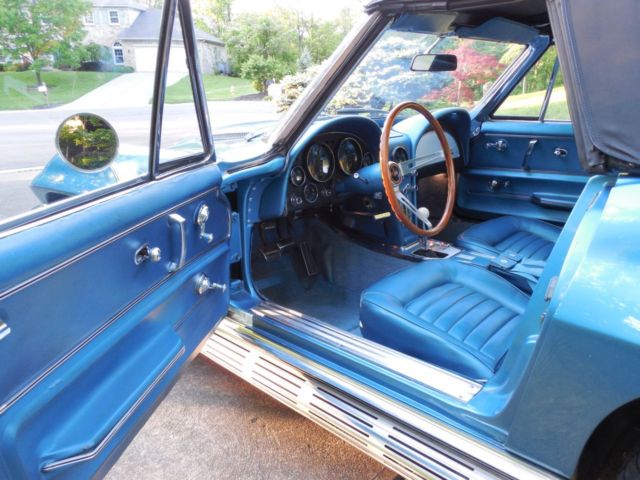 1966 Blue Chevrolet Corvette Convertible