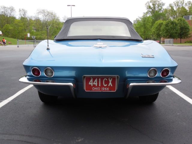 1966 Blue Chevrolet Corvette Convertible