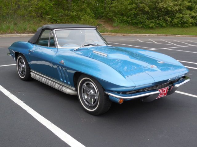 1966 Blue Chevrolet Corvette Convertible