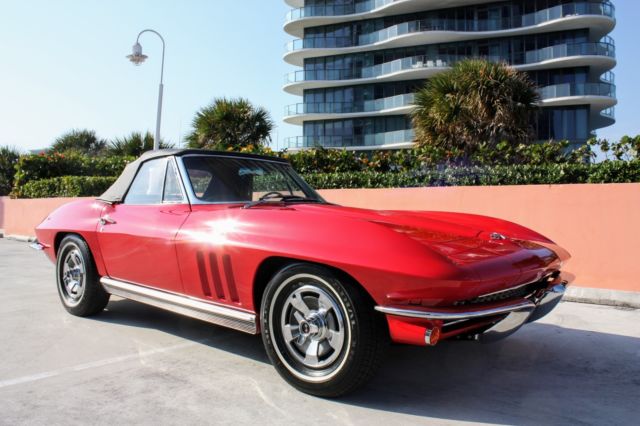 1966 Red Chevrolet Corvette Convertible