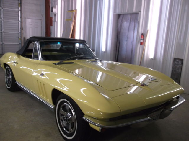 1966 Yellow Chevrolet Corvette Convertible