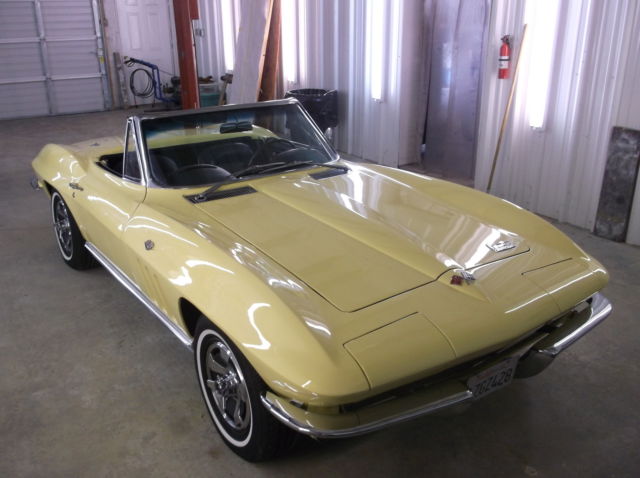 1966 Yellow Chevrolet Corvette Convertible