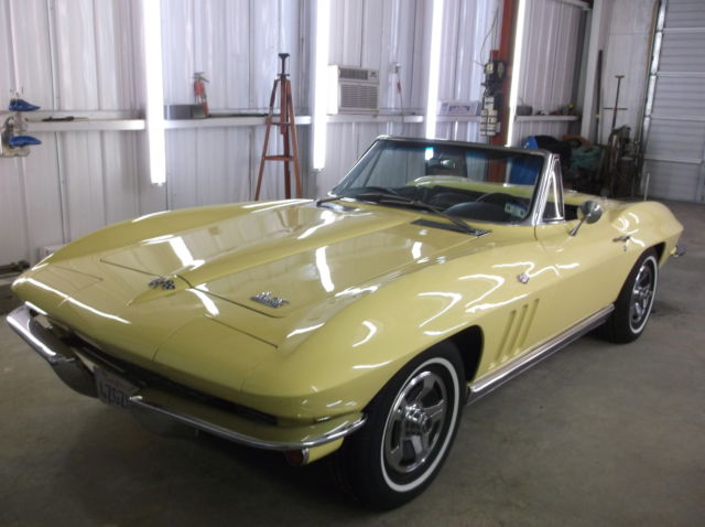1966 Yellow Chevrolet Corvette Convertible