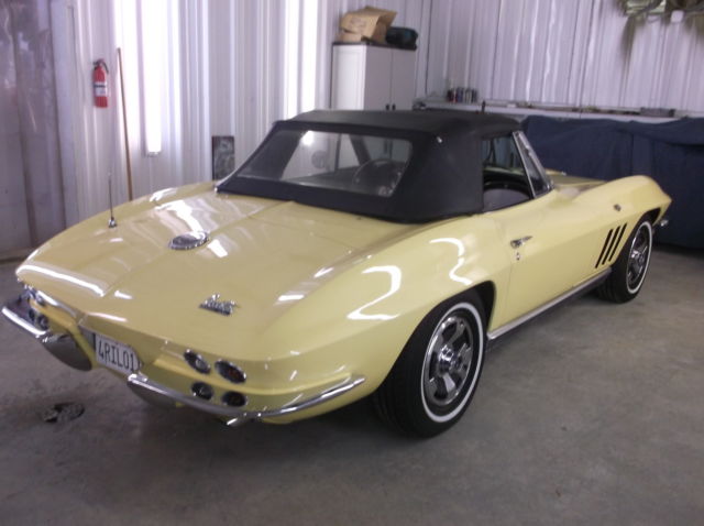 1966 Yellow Chevrolet Corvette Convertible