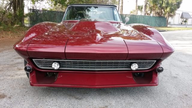 1966 Burgundy Chevrolet Corvette Convertible
