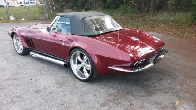 1966 Burgundy Chevrolet Corvette Convertible