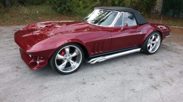 1966 Burgundy Chevrolet Corvette Convertible