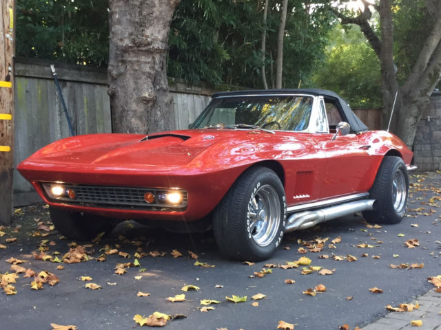 1966 Red Chevrolet Corvette Convertible
