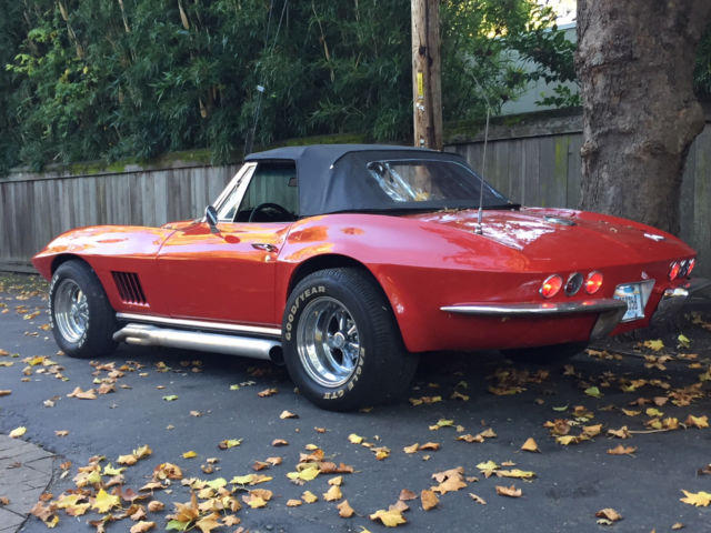 1966 Red Chevrolet Corvette Convertible