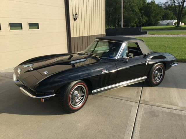 1966 Black Chevrolet Corvette Convertible