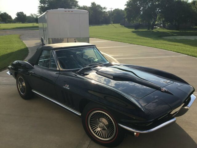 1966 Black Chevrolet Corvette Convertible