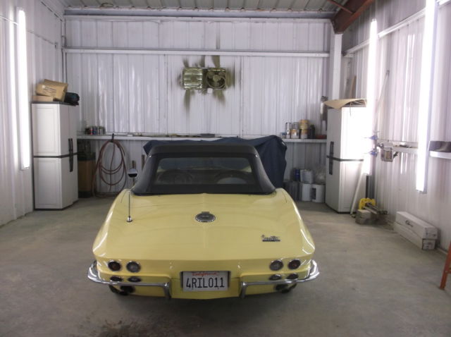 1966 Yellow Chevrolet Corvette Convertible