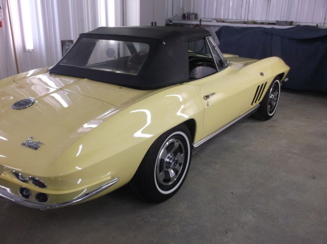 1966 Yellow Chevrolet Corvette Convertible