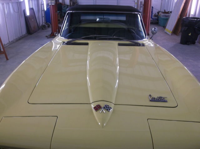 1966 Yellow Chevrolet Corvette Convertible