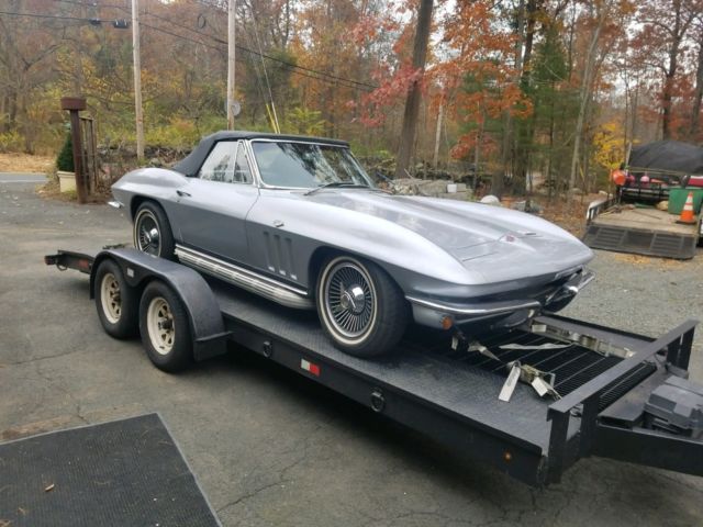 1966 Silver Chevrolet Corvette Convertible