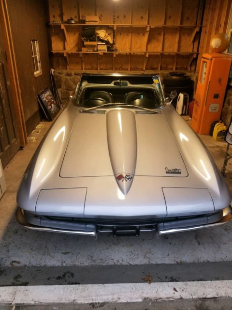 1966 Silver Chevrolet Corvette Convertible