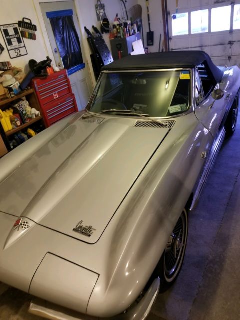 1966 Silver Chevrolet Corvette Convertible