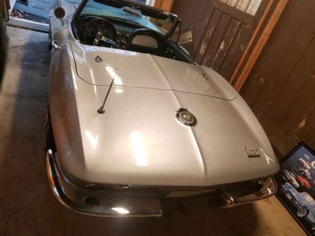 1966 Silver Chevrolet Corvette Convertible
